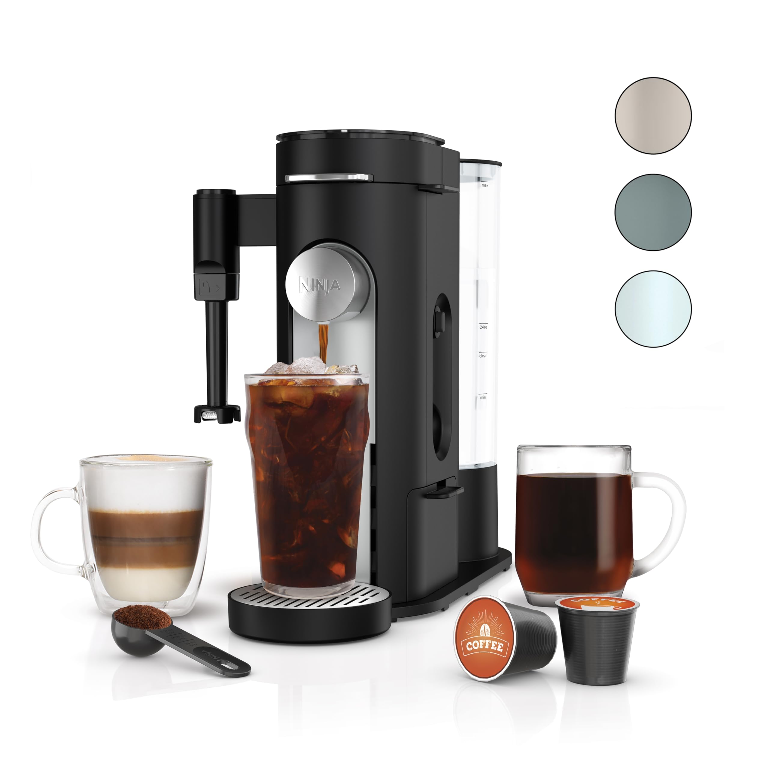 Ninja PB051 Pods & Grounds Specialty Single-Serve Coffee Maker, Compatible with 