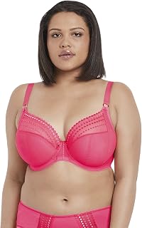 Elomi Matilda Underwired Plunge Bra, Opaque Women's, Neon pink, E