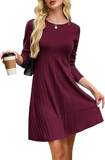 AUSELILY Women's Sweater Dress Women's Winter Casual Long Sleeve Maternity Tunic Dress