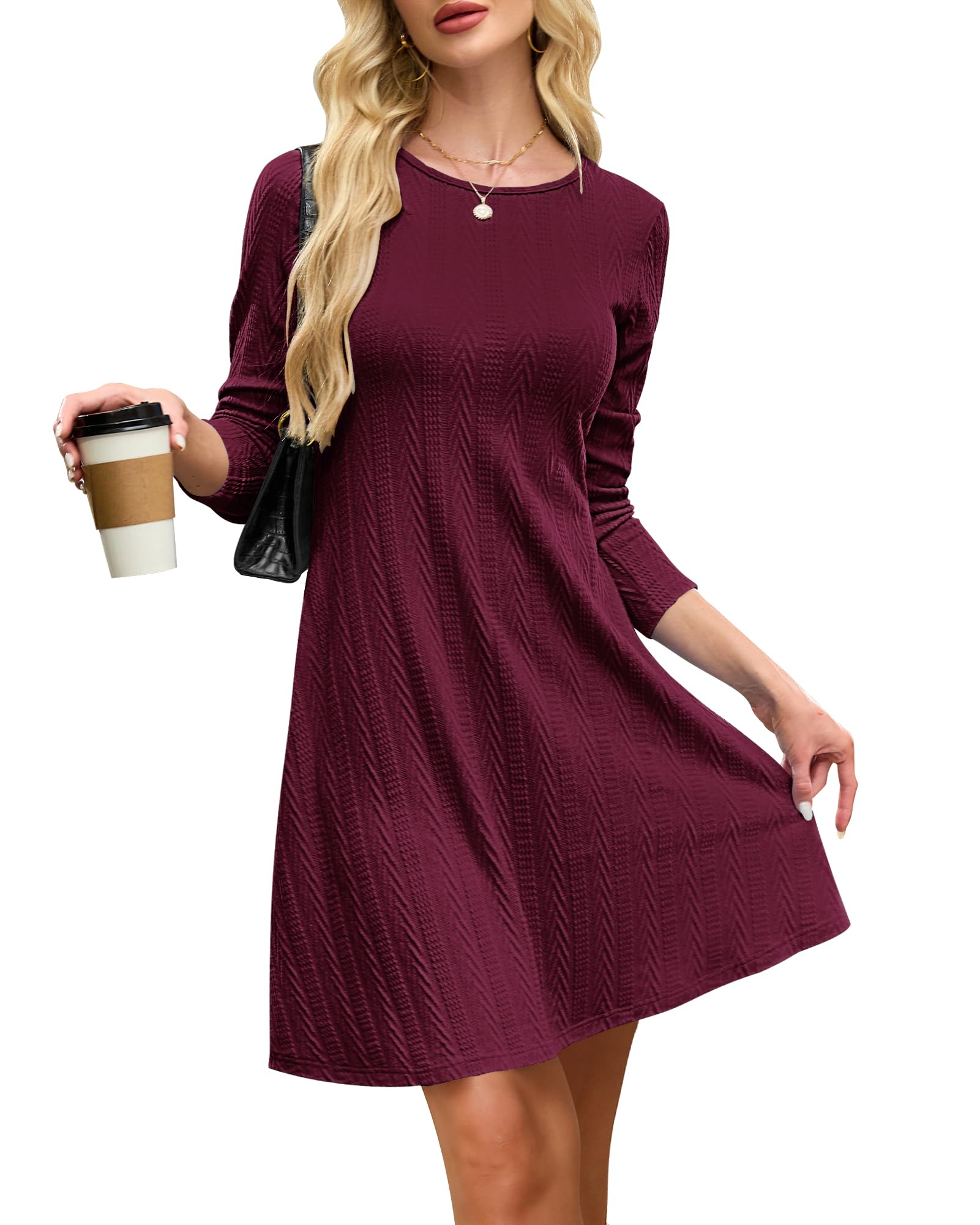 AUSELILY Women's Sweater Dress Women's Winter Casual Long Sleeve Maternity Tunic