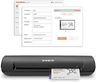 Ambir ImageScan Pro 490i Duplex Document Scanner with AmbirScan Business Card