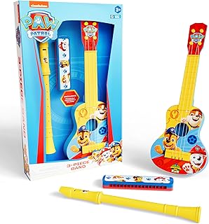Lollipop Paw Patrol Adventure 3-Piece Band Set - Rescue Harmonica, Ukulele, and Flute Trio -Toddler Musical Instruments Set
