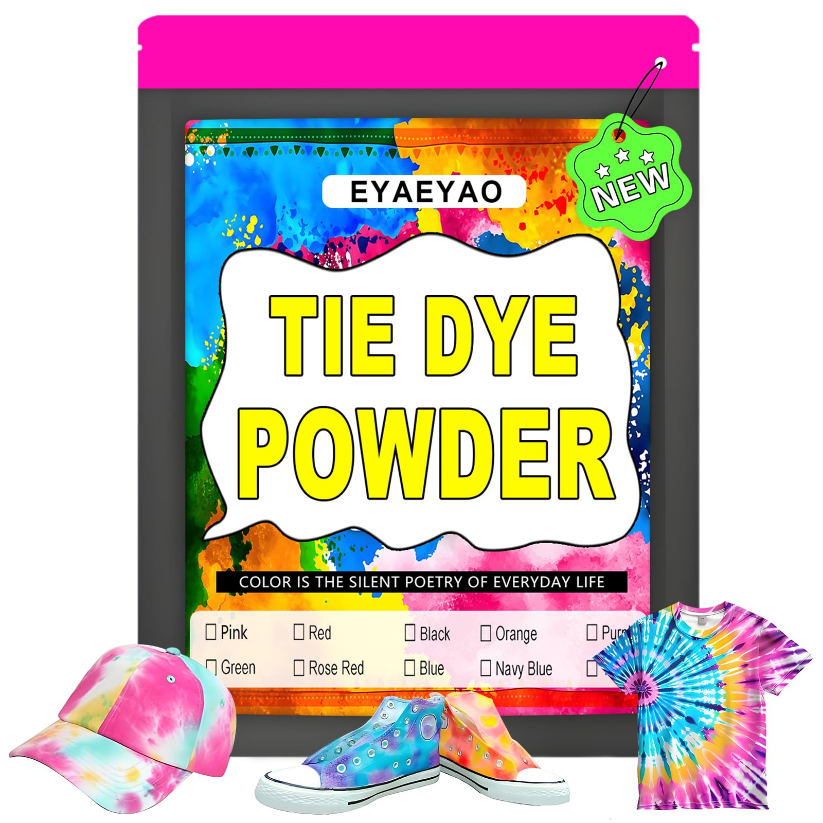 Tie Dye Powder, Clothing Dye, Non Toxic Permanent, Dye for Clothes, Fabric Dye f