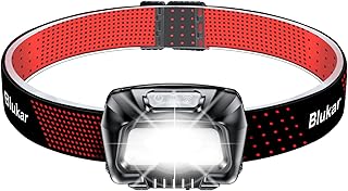 Blukar Head Torch Rechargeable, 2000L Super Bright LED Headlamp Headlight | Sensor Control, 6 Light Modes, IPX5 Waterproof, 30 Hrs Runtime, Lightweight for Power Cuts,Emergency,Running,Dog walking