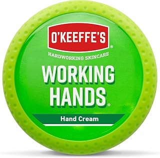 O'Keeffe's Working Hands Hand Cream, 96g Jar | Hand Cream for Extremely Dry Cracked Hands, Instantly Boosts Moisture Levels, Creates a Protective Layer & Moisture Loss