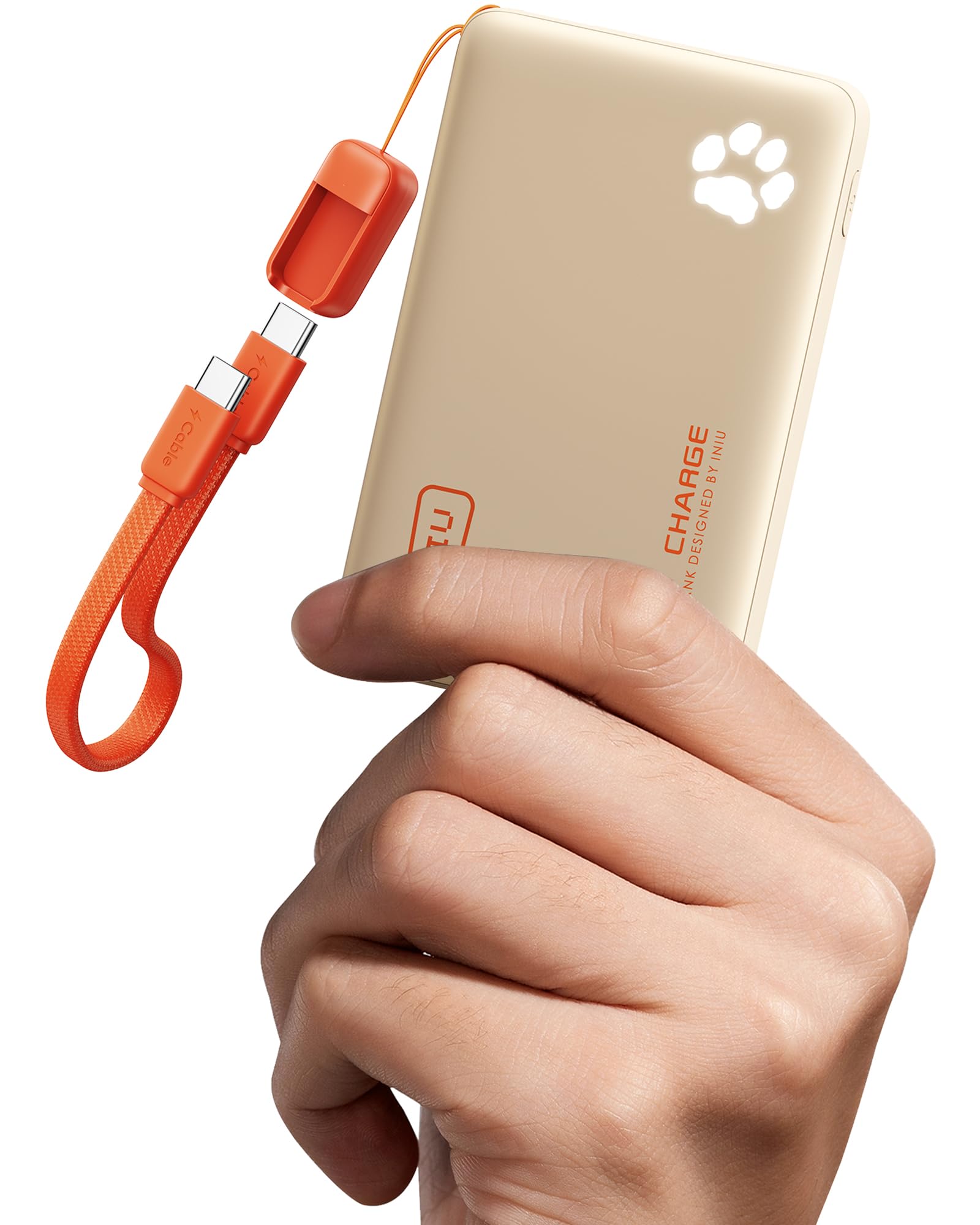 INIU 45W Ultra-Lightweight Compact Mobile Battery Fast Charging USB-C USB-A 10,0