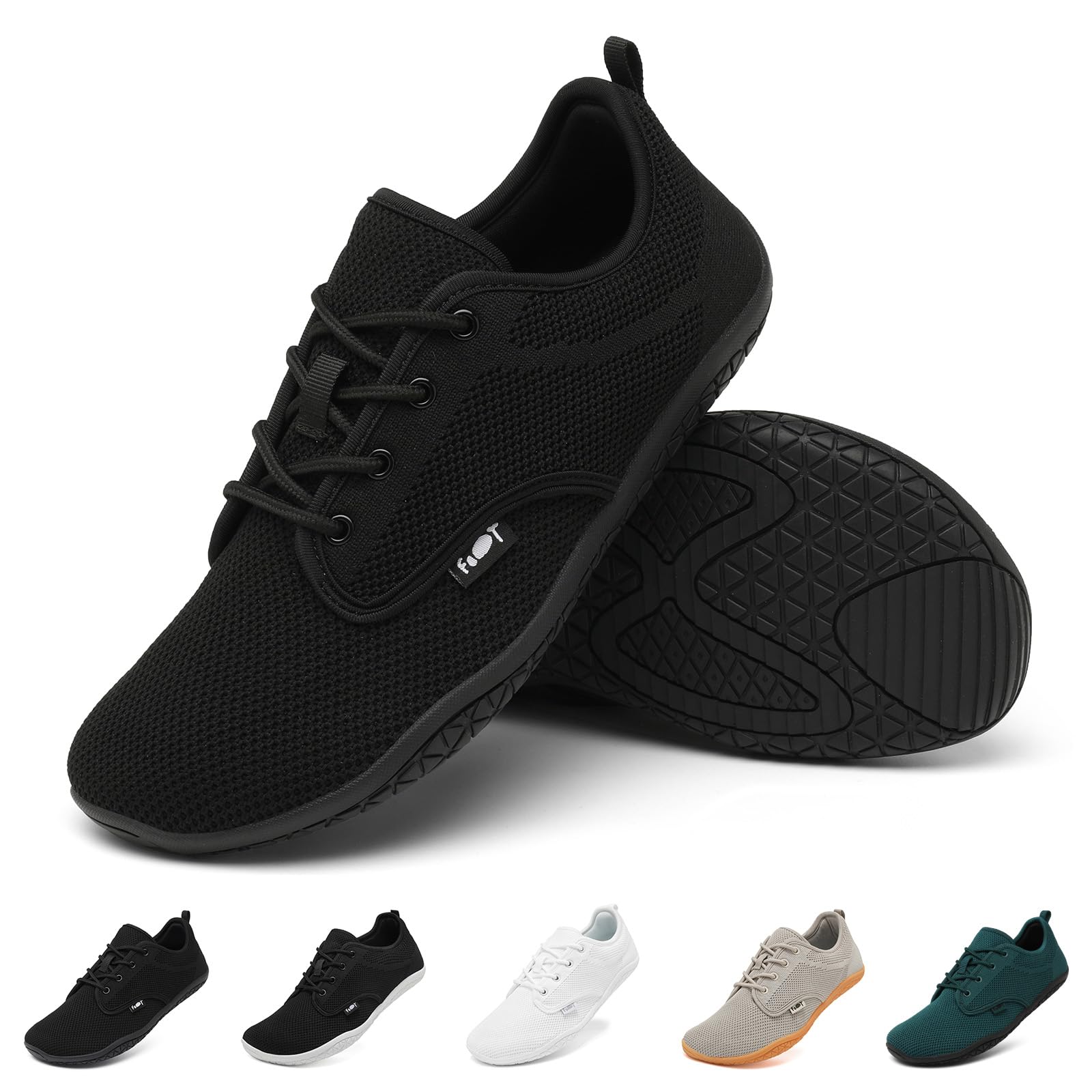 Geweo Unisex Barefoot Shoes Wide Toe Box Zero Drop Lightweight Barefoot Trainers