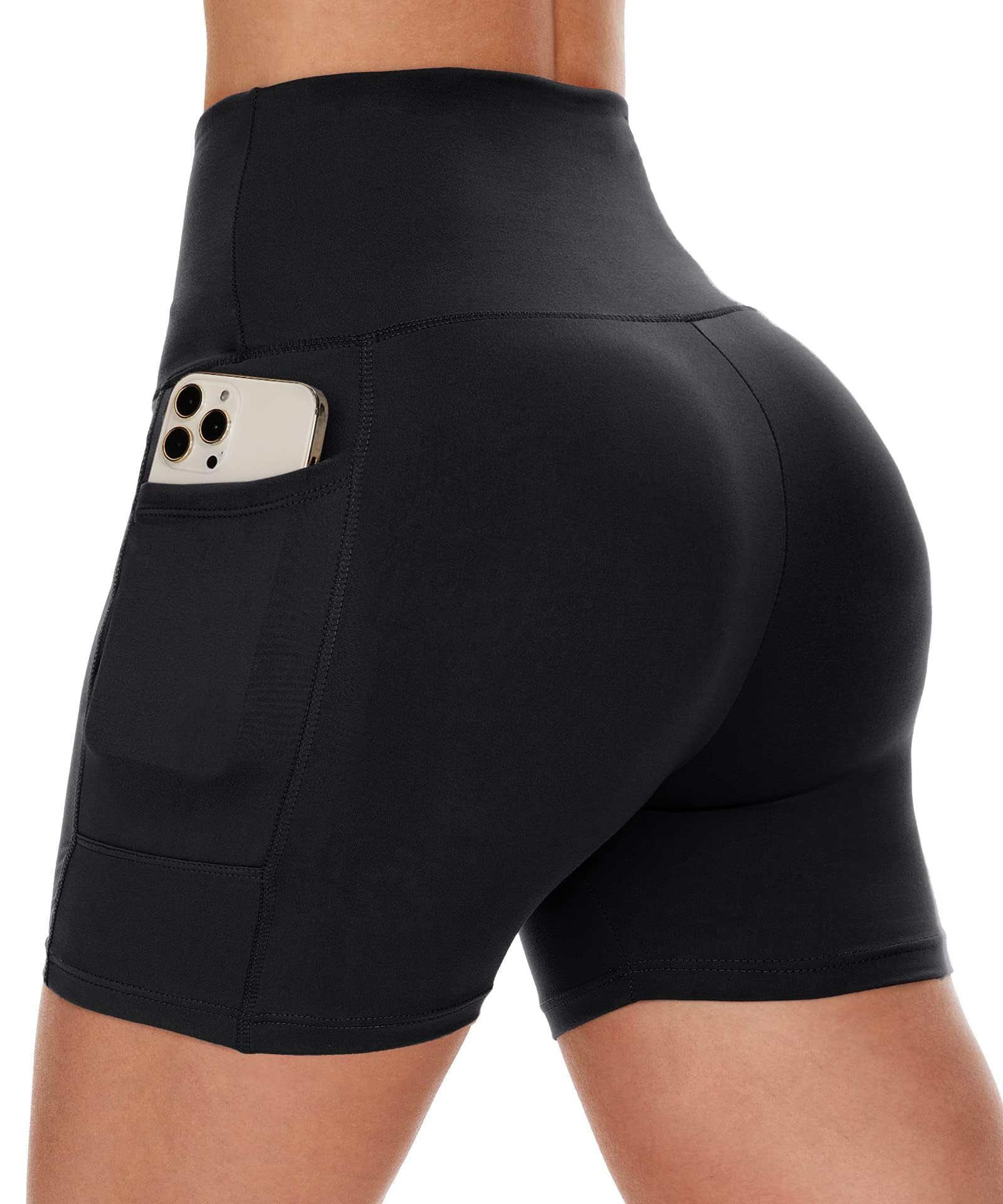 Biker Shorts Women with Pockets - 3"/5"/8" Workout Gym Spandex Yoga Shorts | Hig