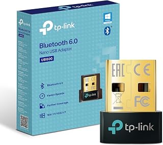 TP-Link UB600 Bluetooth 6.0 USB Adapter for PC, Nano Bluetooth Dongle | Windows 11/10/8.1/7, Broader Coverage, BLE, Controller, Headset, Mouse, Keyboard