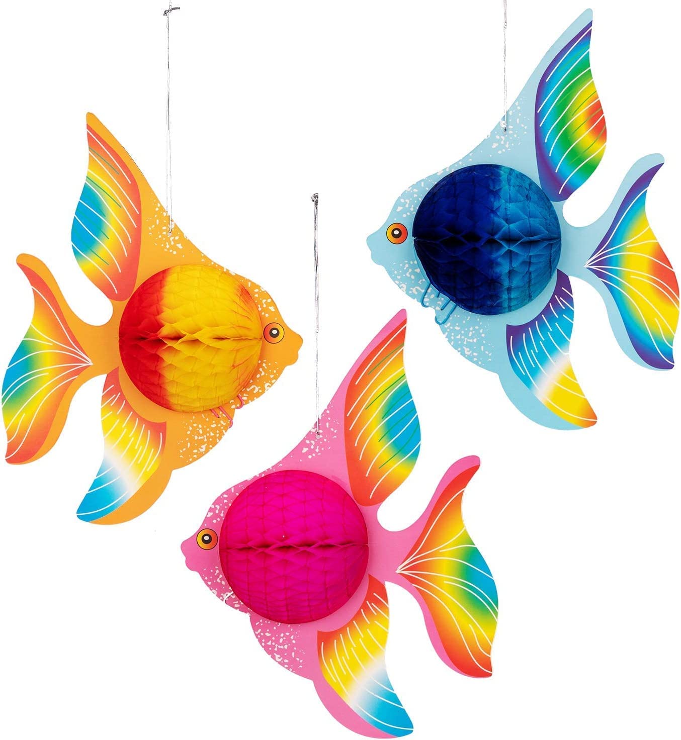 90shine 12PCS Tropical Fish Party Decorations Supplies- Under-The-sea/Mermaid/Lu