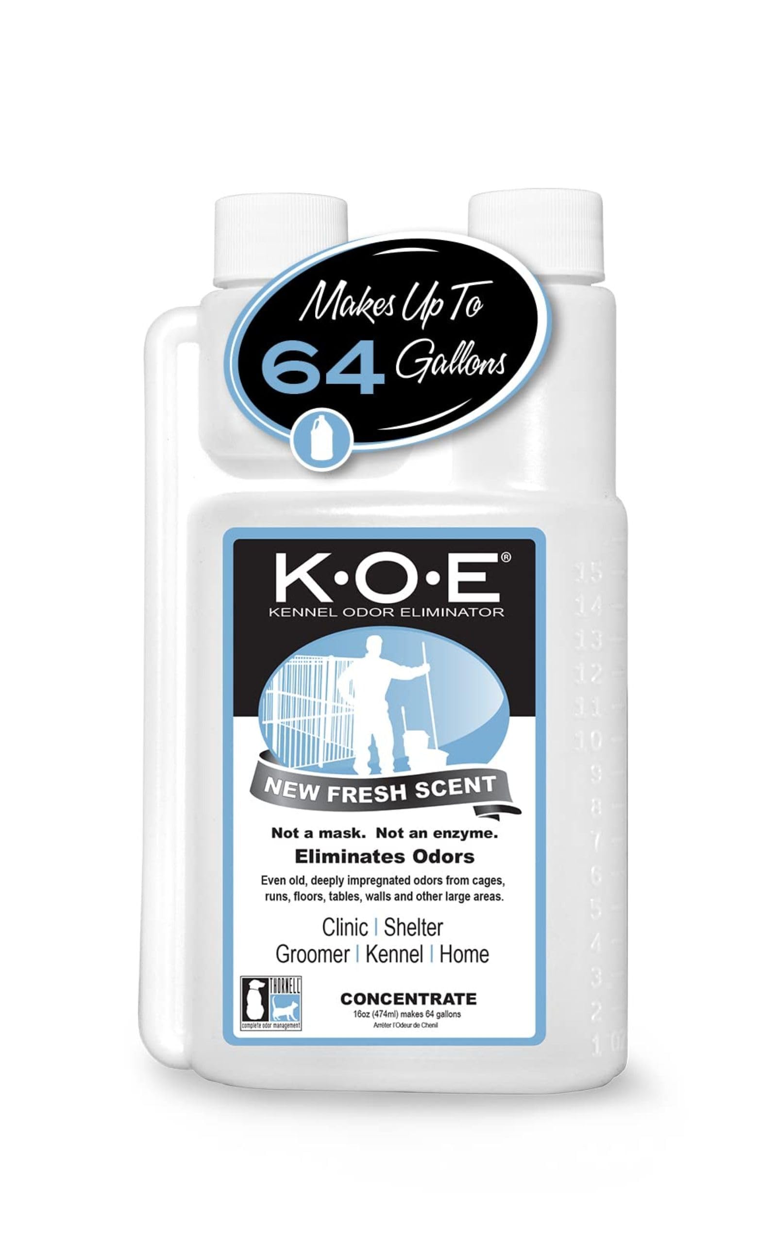 Odorcide KOE Fresh Scent Concentrate, 16 oz | Kennel Odor Eliminator, Non-Enzyma