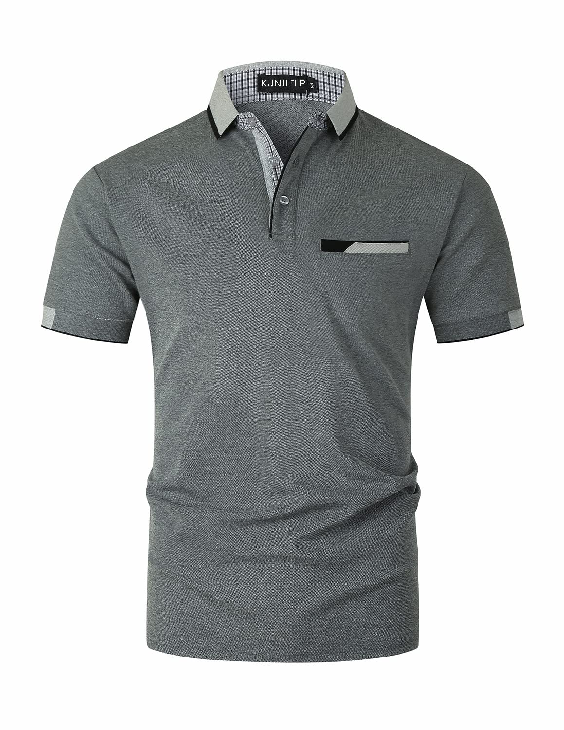 Men's Regular-Fit Cotton Short Sleeve Polo Shirt Casual Golf Polos