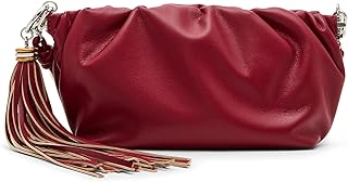 Steve Madden Womens Steve Madden Linzy Ruched Clutch With TasselSteve Madden LINZY Ruched Clutch With Tassel