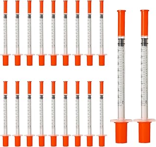 20Pack 1ml 31G 6mm Dispensing Tool, Measuring Tools Plastic Lab Accessories, Individually Packaging