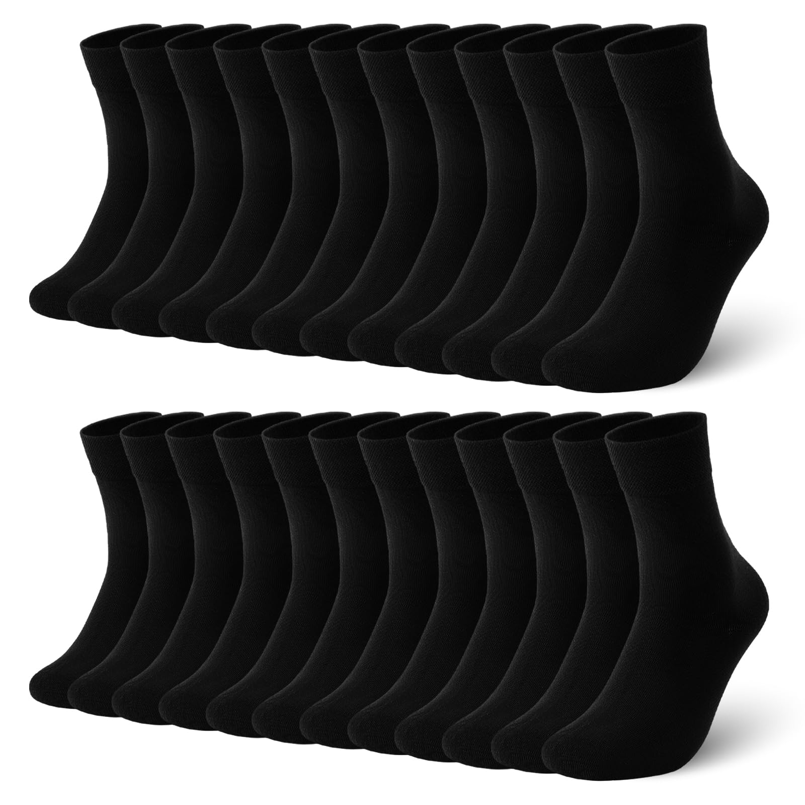 12 Pairs Men's Women's Cotton Business Socks Black White Grey Sports Socks Breat
