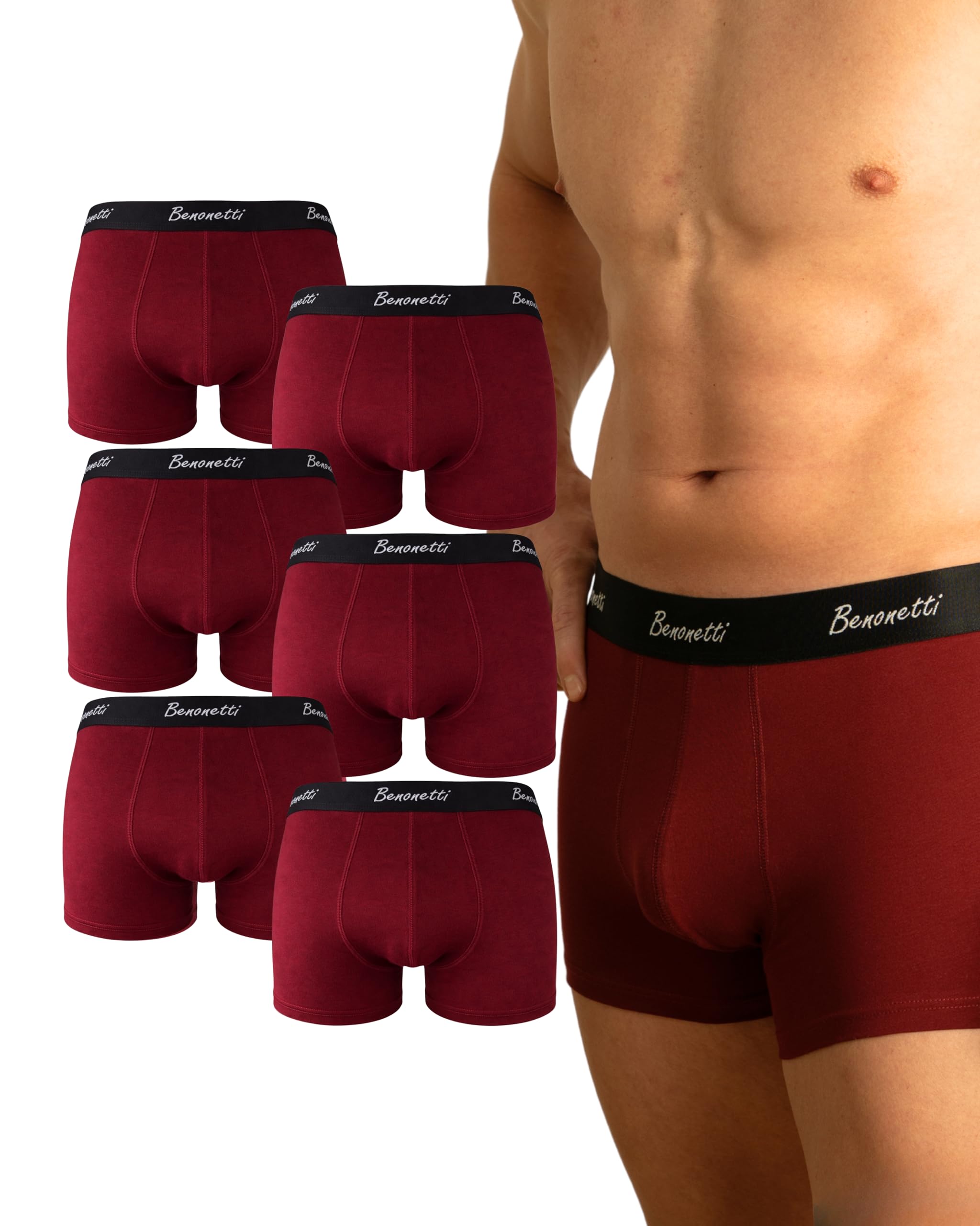 Men's Boxer Shorts (Pack of 6) Premium Cotton - Sporty, Breathable Men's Underwe