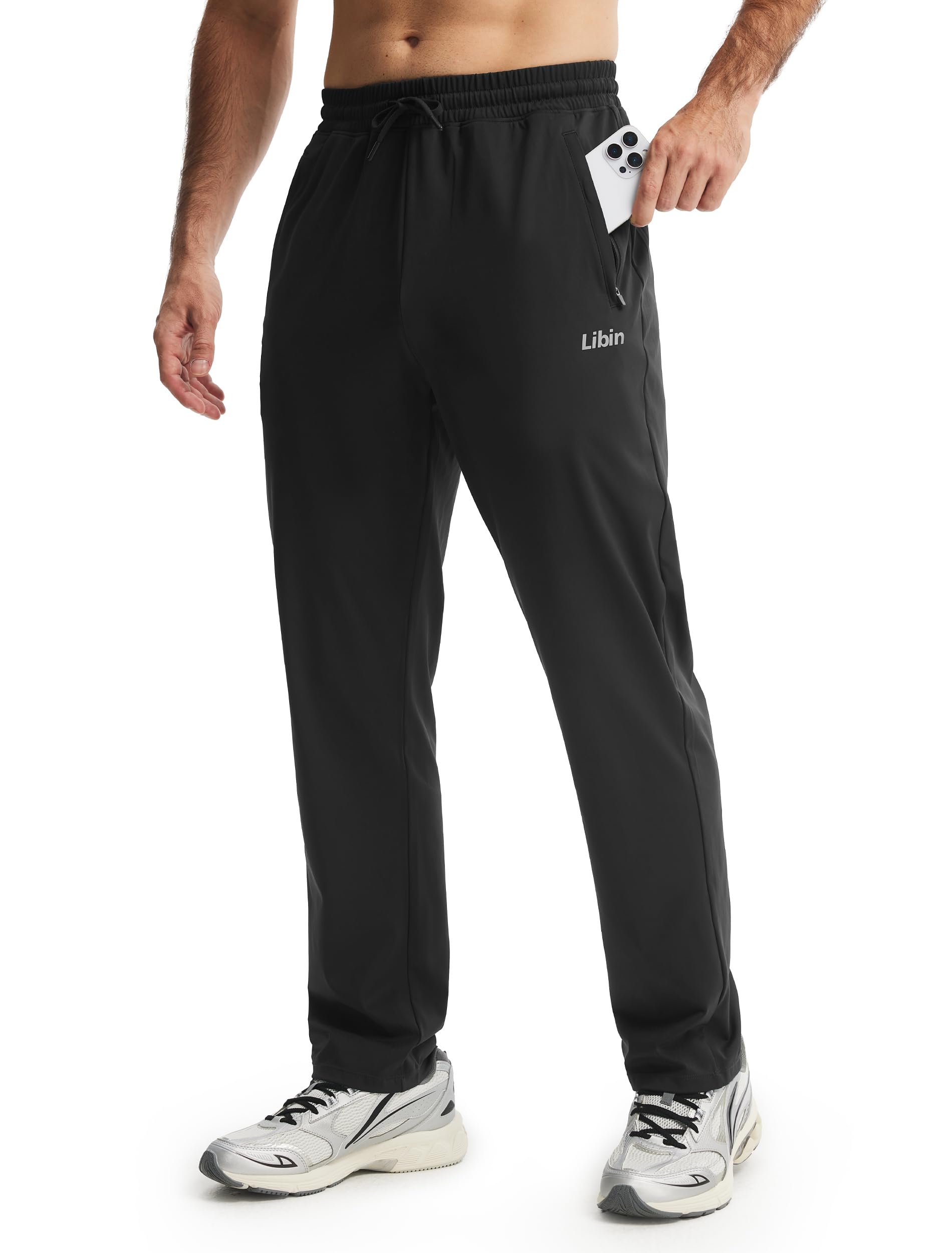Libin Men's Joggers Workout Track Pants Gym Athletic Sweatpants | 4-Way Stretch,