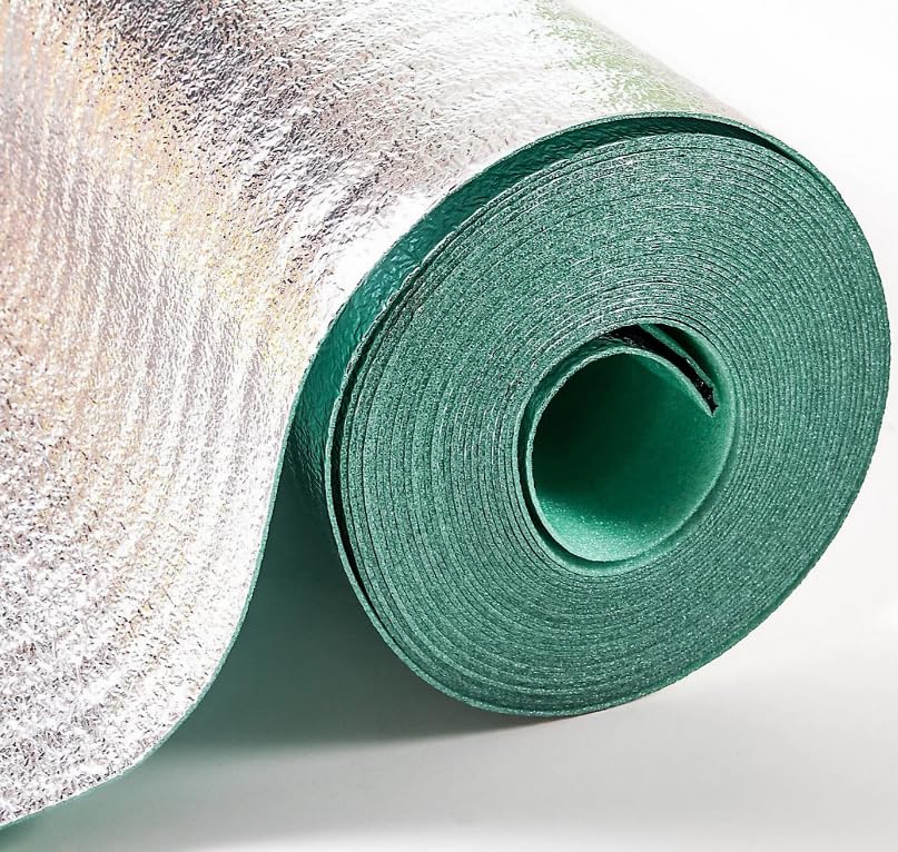 3mm Acoustic Silver Underlay For Wood or Laminate Flooring - Foil Damp Proof Mem