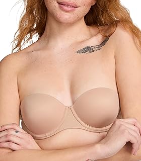 Victoria's Secret Pink Strapless Push Up Bra Wear Anywhere Bras for Women (32A-38DD)