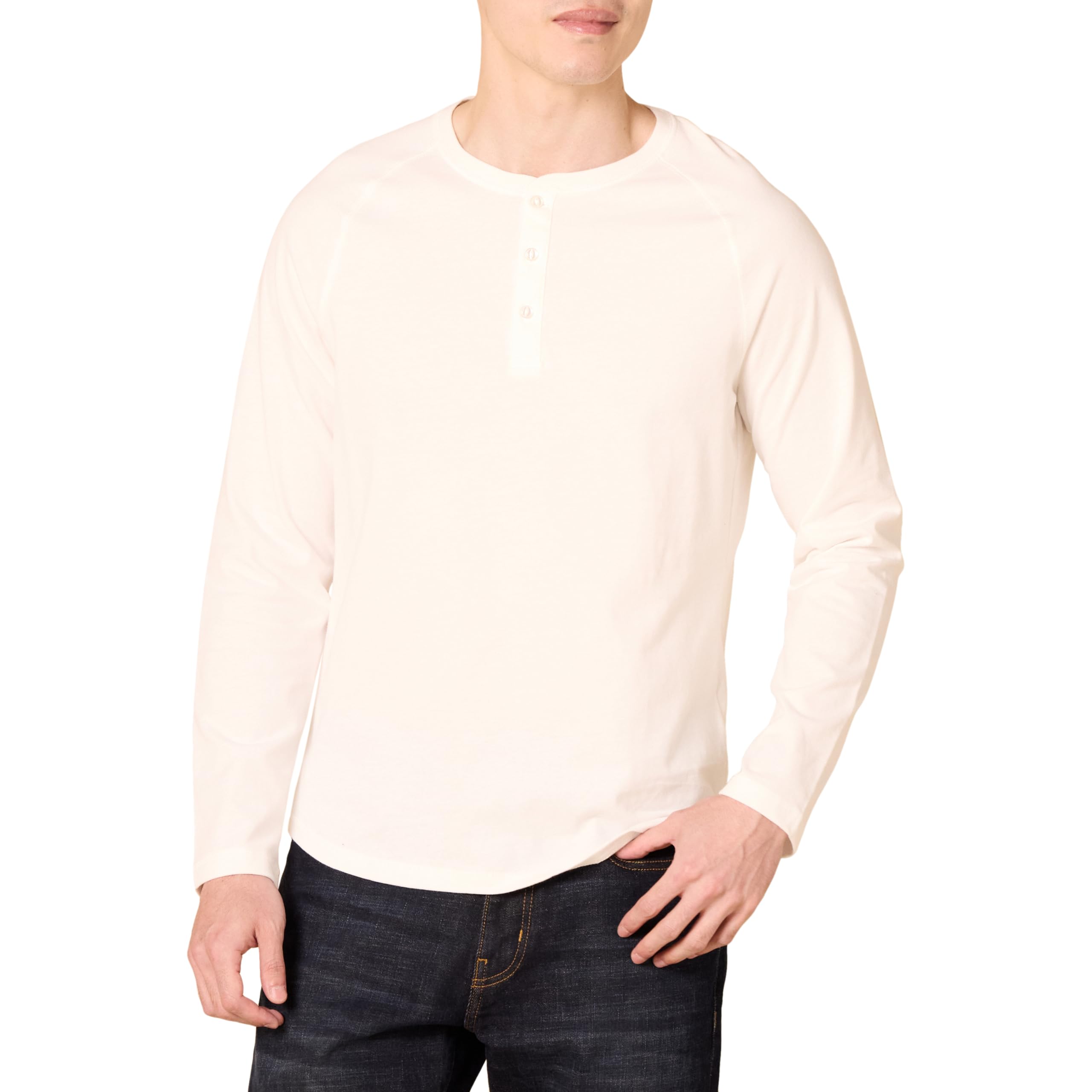 Amazon Essentials Men's Long-Sleeve 100% Cotton Henley Shirt