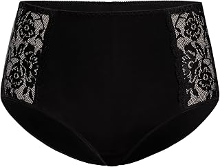Teyli Women's High Waist Briefs Made of Soft Breathable Cotton Elegant and Comfortable High Quality Perfect for Any Look and Occasion with Lace Inserts on the Sides