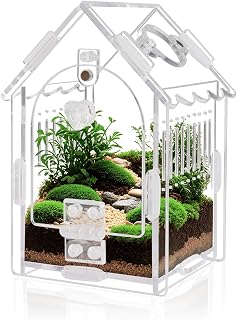 Acrylic Jumping Spider Enclosure with Magnetic Lock & Feeding Port | Scratch-resistant clear acrylic, 1mm vent, tool-free, magnetic door for arboreal tarantula & mantis