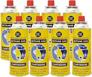 8 BUTANE GAS BOTTLES CANISTER CAMPING HEATER COOKER BBQ…