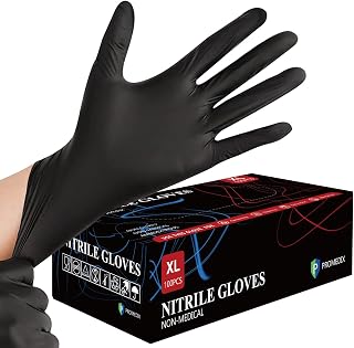 PROMEDIX P Nitrile Gloves, 4mil-100 count, Gloves Disposable Latex Free, Disposable Gloves for Household, Food safe