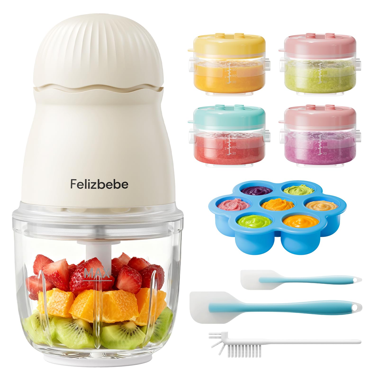 Baby Food Maker, Small Baby Food Processor Set, 10oz Puree Blender | Fruit, Vega