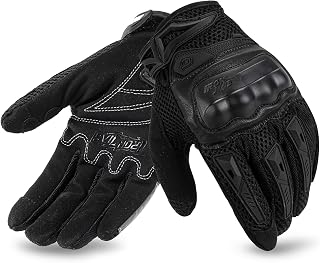 IRON JIA'S Summer Motorcycle Gloves for Men &amp; Women | Knuckle Protection, Breathable Mesh, Touchscreen, Anti-Slip Palm, Adjustable Wrist Strap, BMX, ATV, MTB