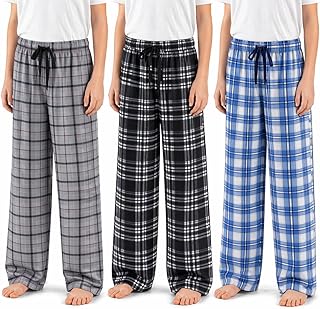 US Angels 3-Pack Boys Pajama Pants - Soft Jersey Knit OR Microfleece PJ Bottoms for Kids - Boys Sleepwear, Size 7-20