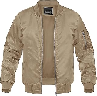 MAGNIVIT Men's Lightweight Bomber Jacket Windbreaker Casual Fall Spring Outdoor Coat