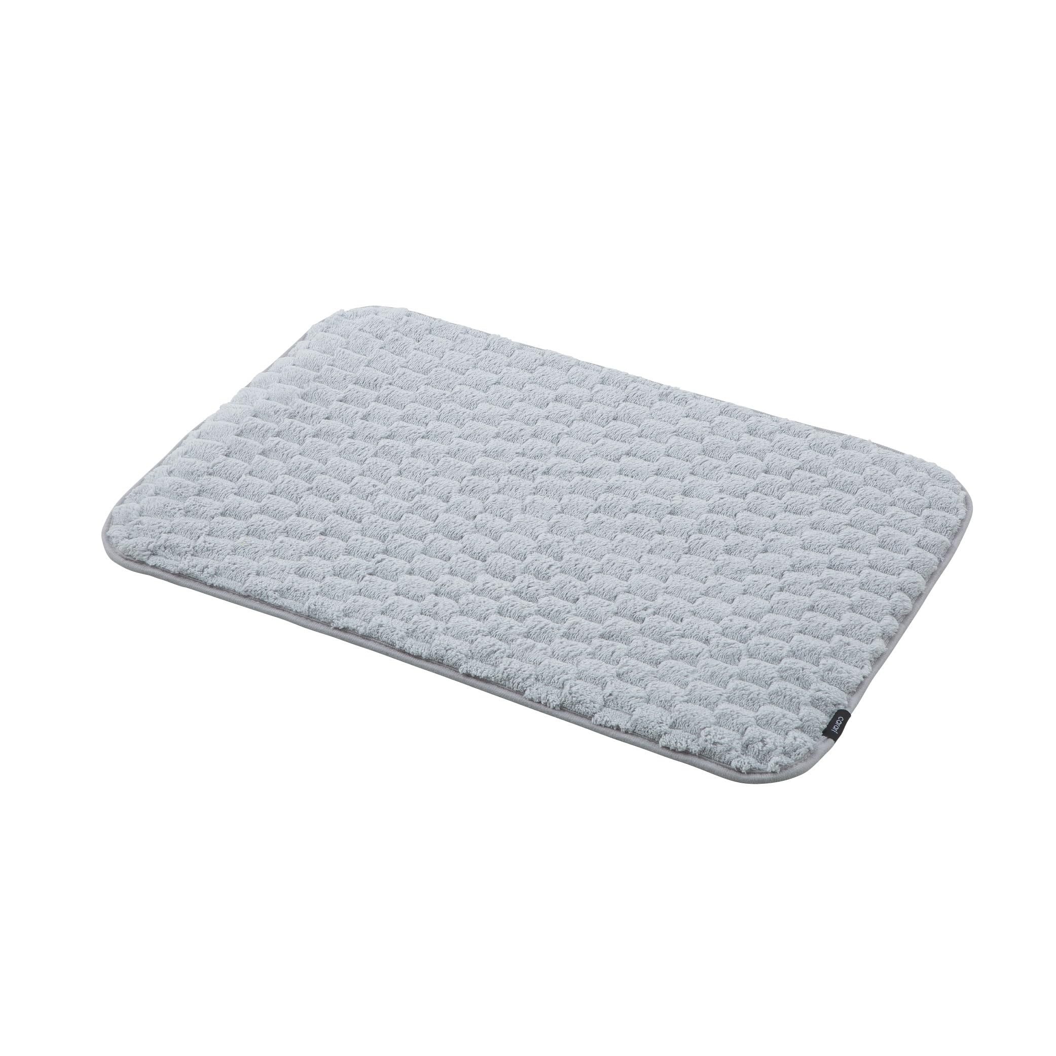 Carari Bath Mat, Towel Cloth, 23.6 x 15.7 inches (60 x 40 cm), Gray, 3D Weaving,