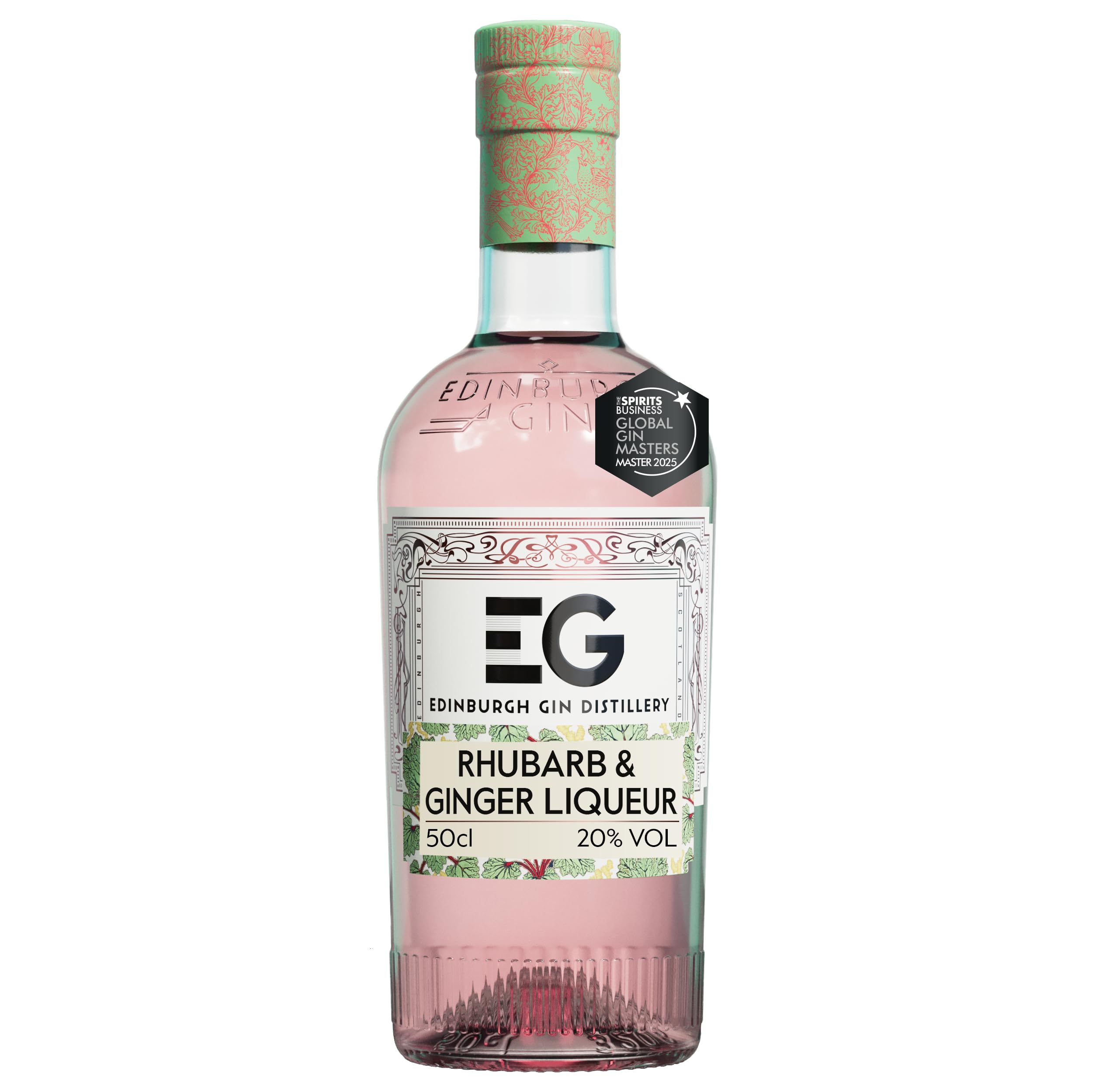 Edinburgh Gin Rhubarb & Ginger Gin Liqueur 50cl 20% ABV | Award-Winning Premium 