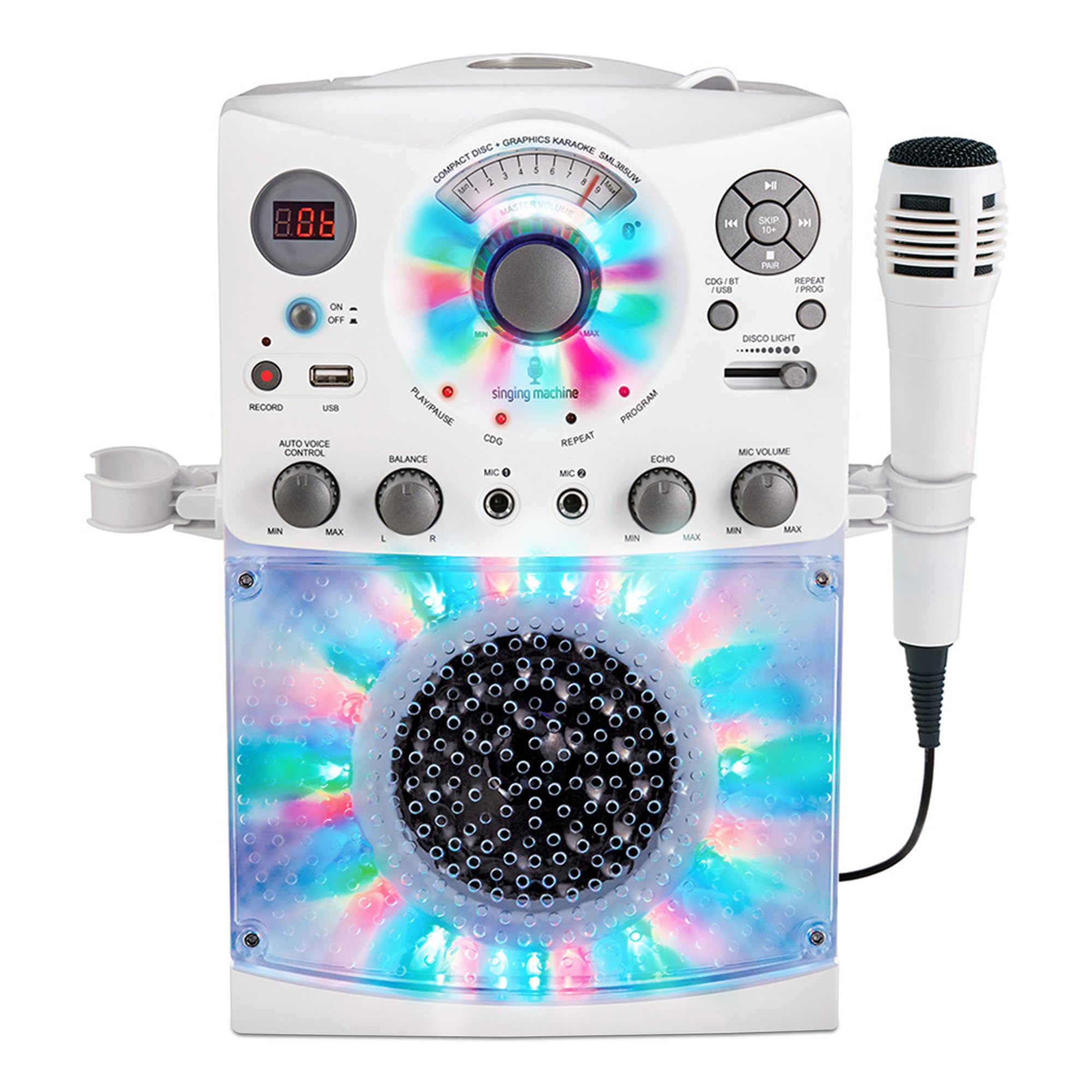 Singing Machine Portable Karaoke Machine for Adults & Kids with Wired Microphone
