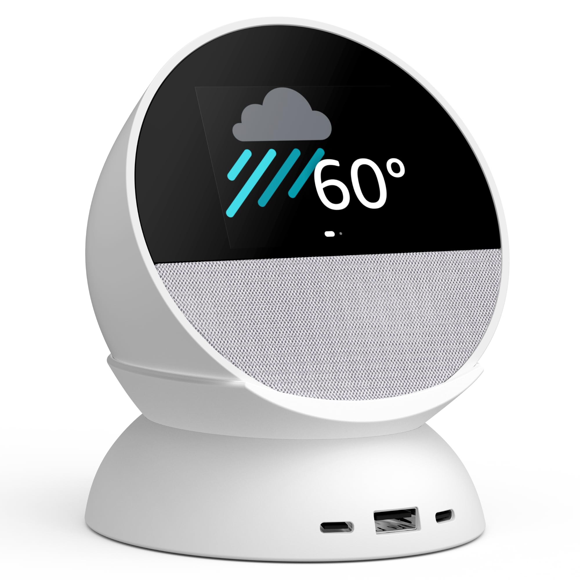 Echo Spot Bundle: Includes Echo Spot (2024 Release) | Glacier White & Made for A