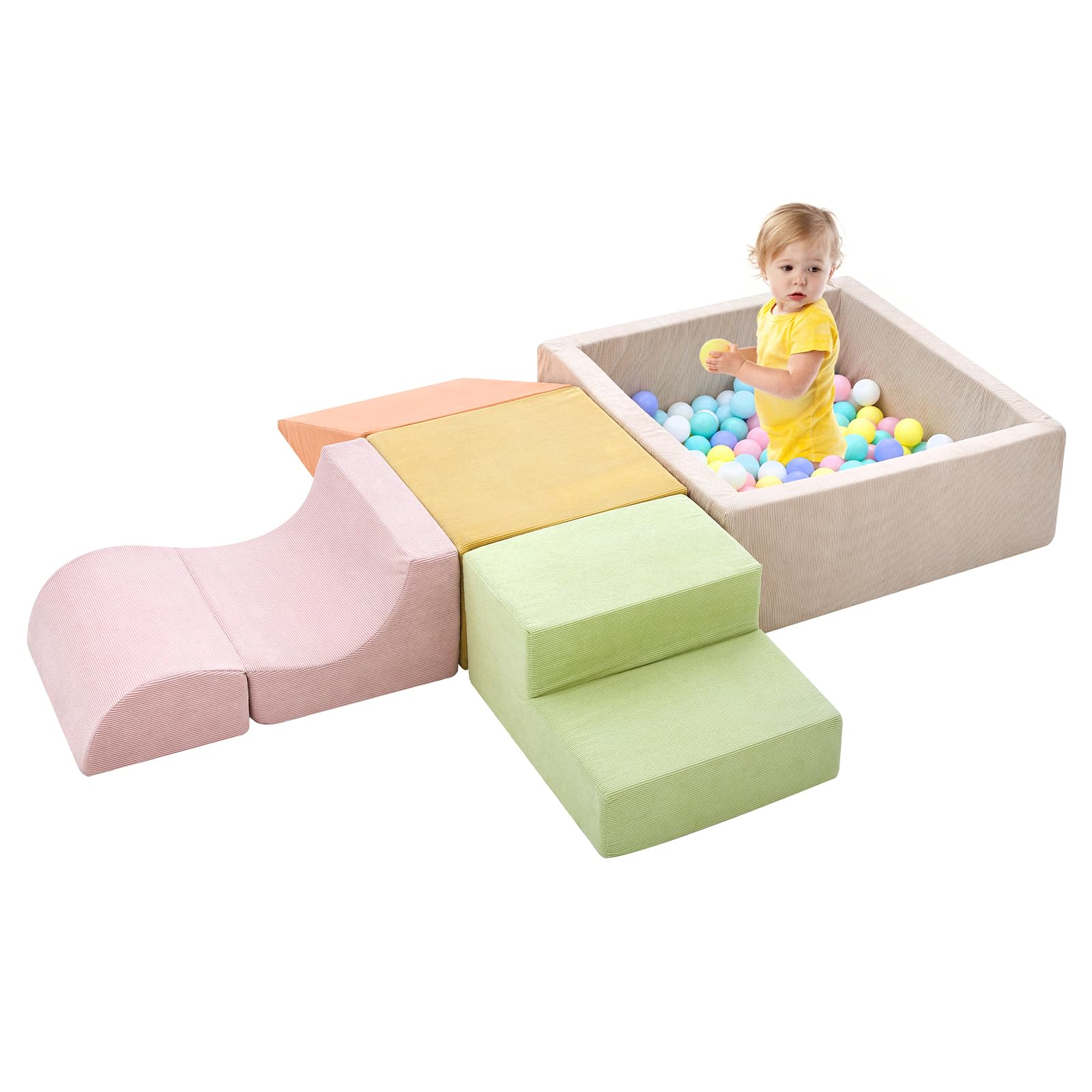 Climbing Toys for Toddlers , Toddler Climbing Toys Indoor, 5-Piece Foam Climbing