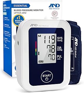 A&D Medical UA-651CN Blood Pressure Monitor for Home Use. Cuff 8.6-16.5” | Upper Arm, One Button Operation. 1 User. 60 Reading Memory. Large LCD Display. App Support. Detects IHB. 4AA Batteries