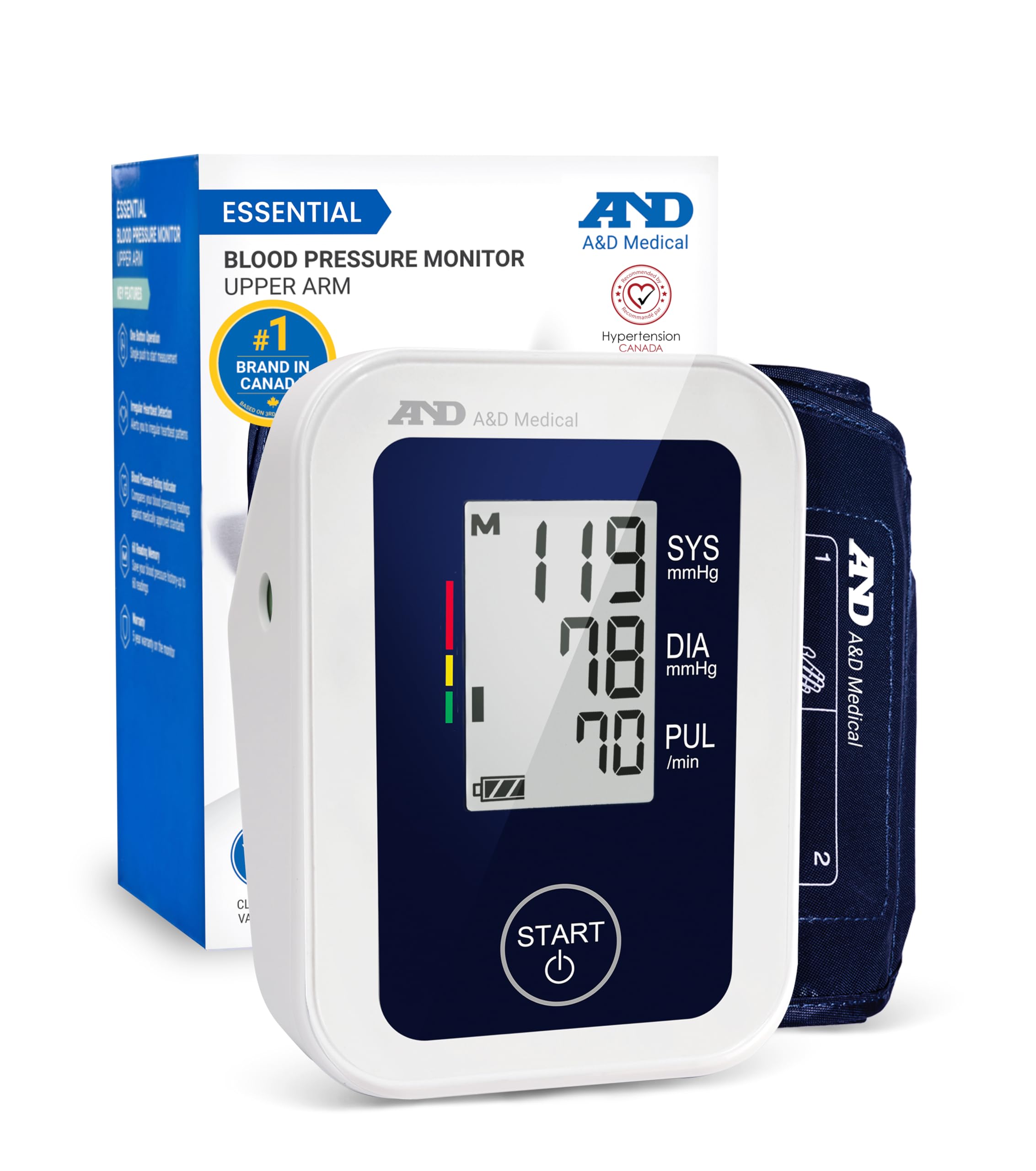 A&D Medical UA-651CN Blood Pressure Monitor for Home Use. Cuff 8.6-16.5” | Upper