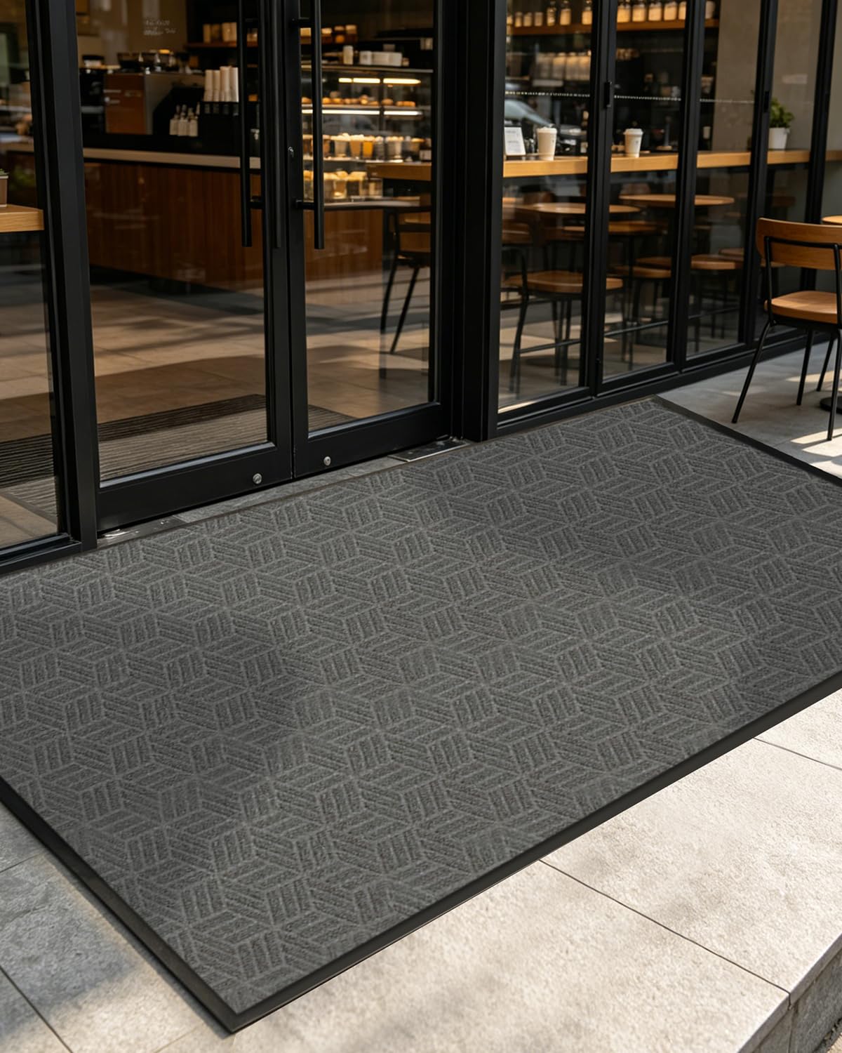 4' x 6' Non-Slip Commercial Entrance Rug, Heavy Duty Door Mat for Indoor Outdoor