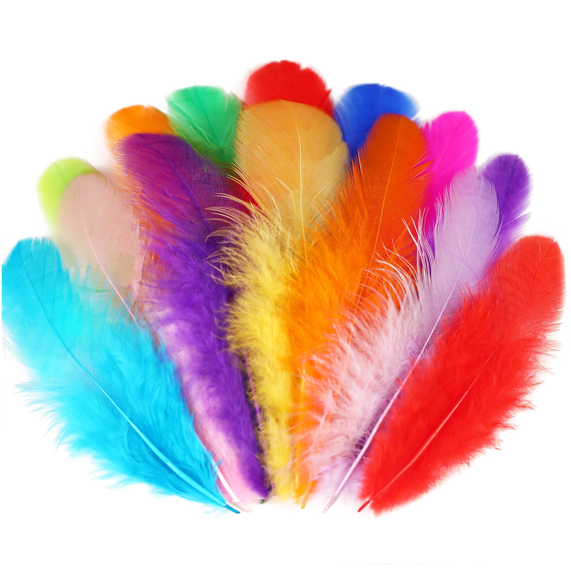 Soarer Colorful Craft Supplies Feathers Bulk for Crafting,300Pcs,3-5inch | Soft 