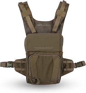 Eberlestock Recon Modular Bino Pack - Advanced Binocular Harness System | Customizable Attachments, Chest Rig with Magnetic Closure to Keep Binos Secure, Dual Side Zipper Pockets