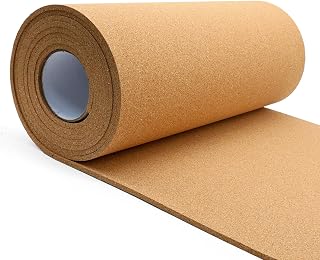 Cork Board Roll 16in×12ft, Cuttable Cork Sheet with 1/4 Inch Thick Multi-Use Cork Mat for Wall Decor, Bulletin Board, Office, School, Home & Halloween Craft Projects