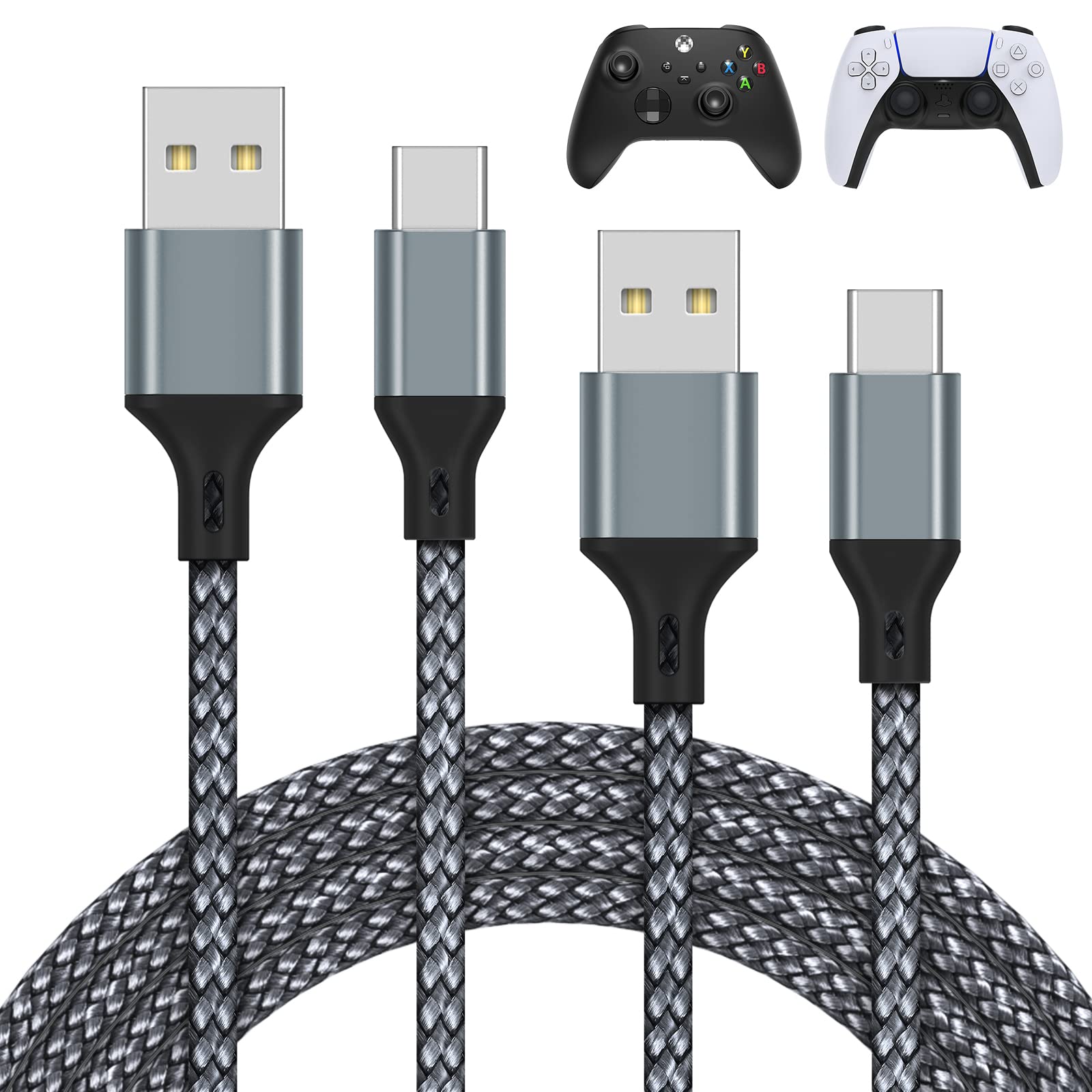 2 Pack 10FT/3M Charger Charging Cable for PS5/PS5 Pro, for Xbox Series X/S, for 