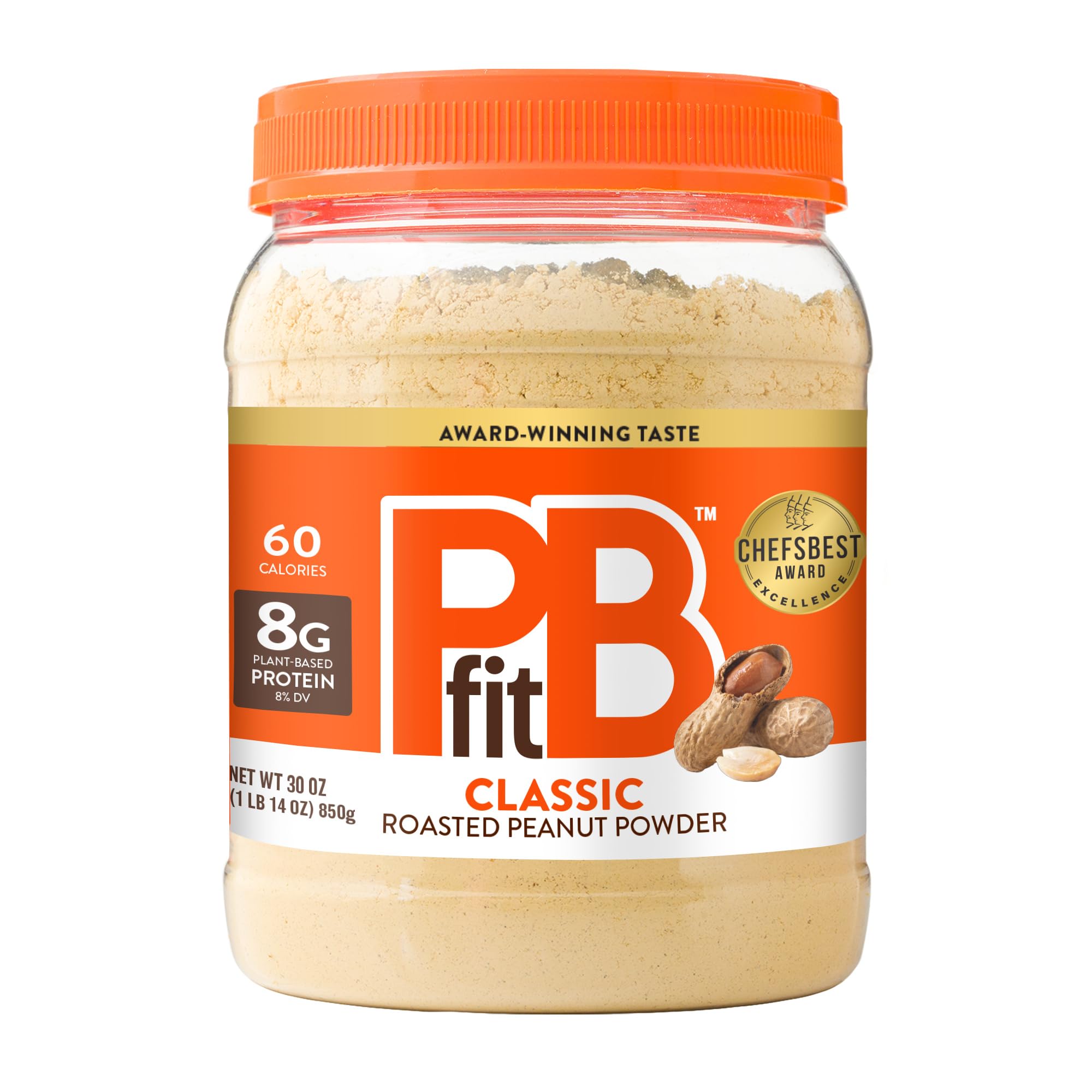 PBfit Classic Peanut Butter Powder 30 Oz, Peanut Spread with 8g Protein | Real R