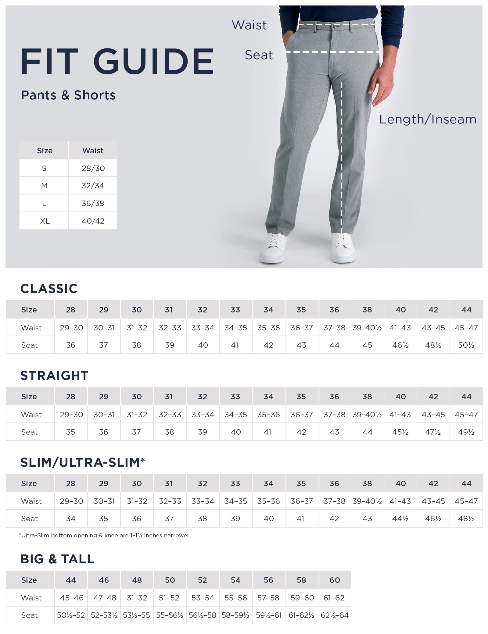 Pantaloni da uomo Premium No Iron Classic Fit Flat Front Casual Pant Regular Big