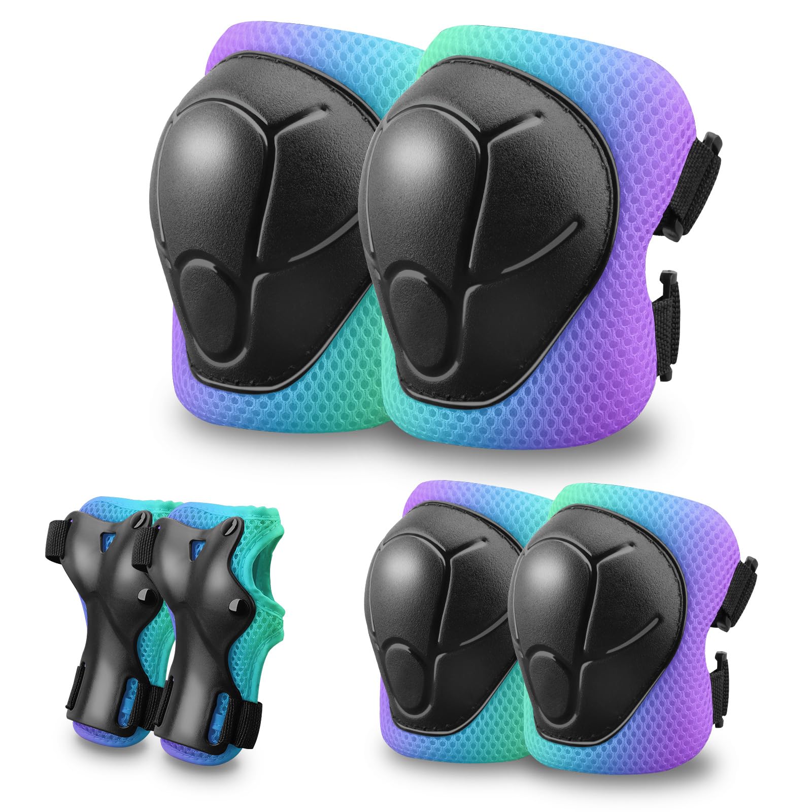 ZLEIOUY Kids Protective Gear Set Knee Pads for Kids 3-14 Years Toddler Knee and 