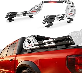Universal Truck Bed Roll Bar, 56"-65.6" Adjustable Chase Rack Sport Bar | Fits F-150, Silverado, Sierra, RAM 1500, Tacoma, Tundra, Ranger, Colorado &amp; Gladiator • Adjustable width