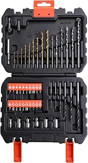 BLACK+DECKER 50-Piece Drill and Screwdriver Bit Set, A7188-XJ | Mixed Drilling and Screwdriving Accessories