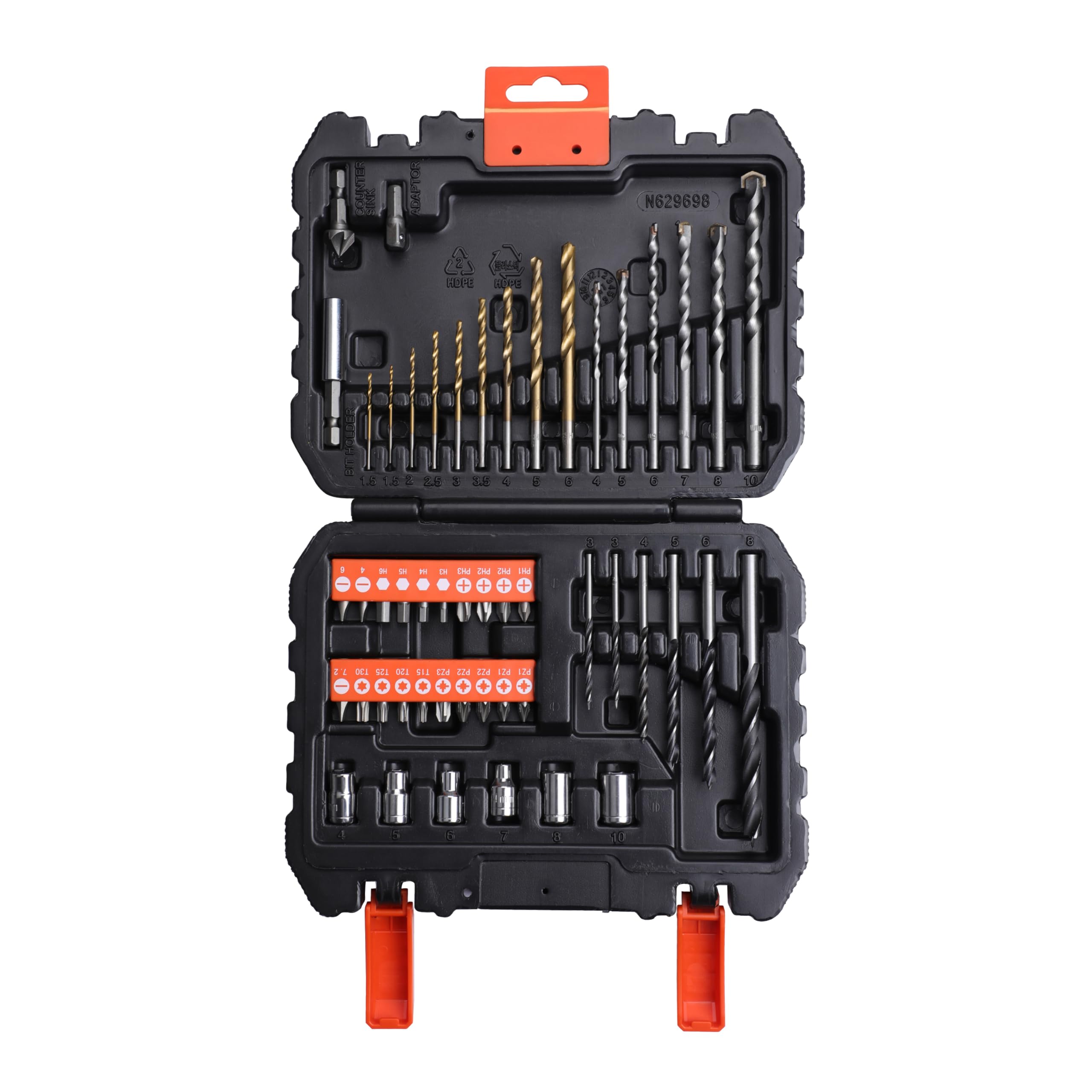 BLACK+DECKER 50-Piece Drill and Screwdriver Bit Set, A7188-XJ | Mixed Drilling a
